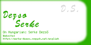 dezso serke business card
